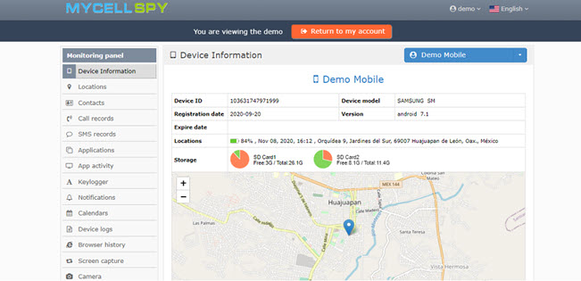 MYCELL SPY app