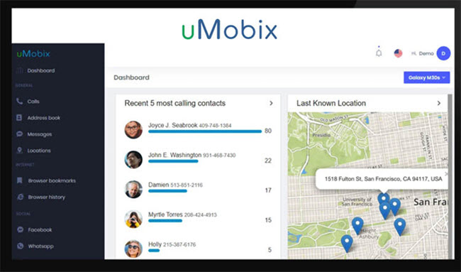 uMobix spy app