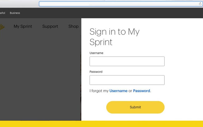 Access Sprint text log via account