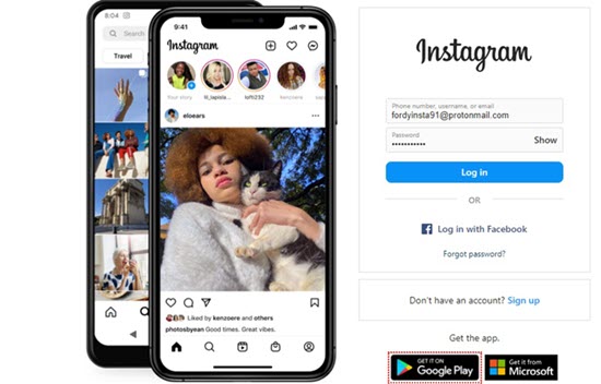Hack the Instagram account by guessing the password