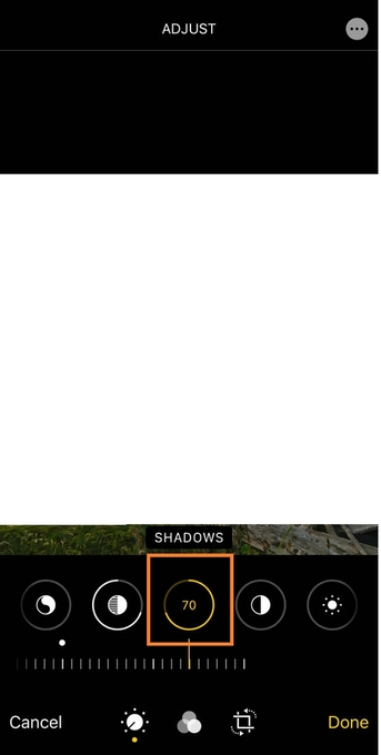  iPhone shadows editing tools 