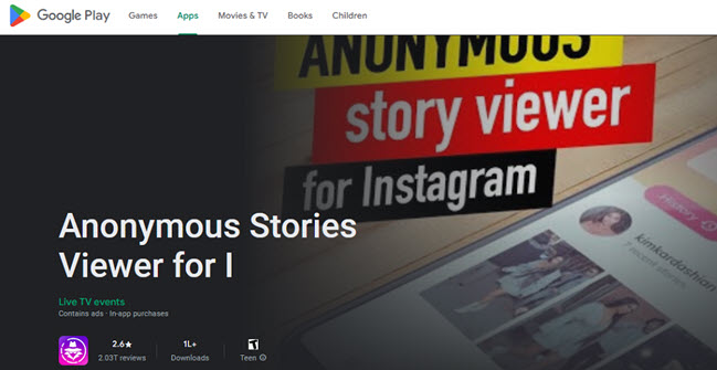 Anonymous Stories Viewer