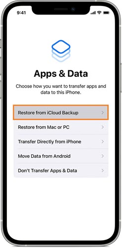 Clone an iPhone via iCloud Backup