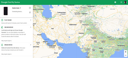 Use Find My Device to track the Android Phone