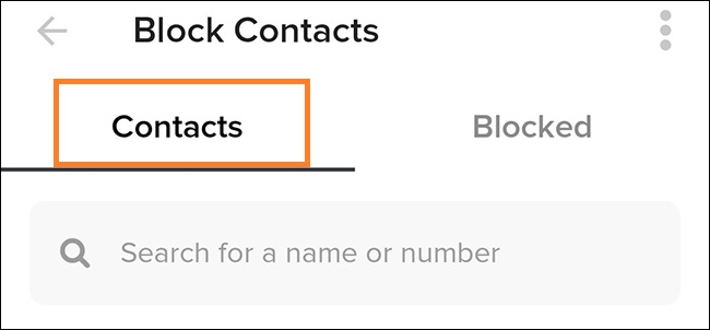 Block someone on Tinder using Contact Settings
