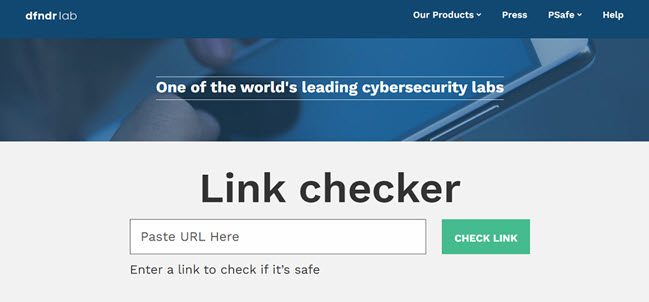dfndr Lab URL Checker