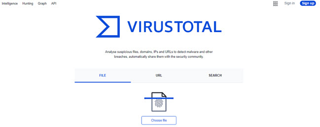 VirusTotal URL Checker