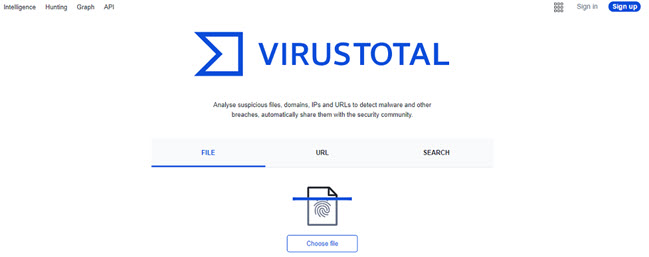VirusTotal URL Checker