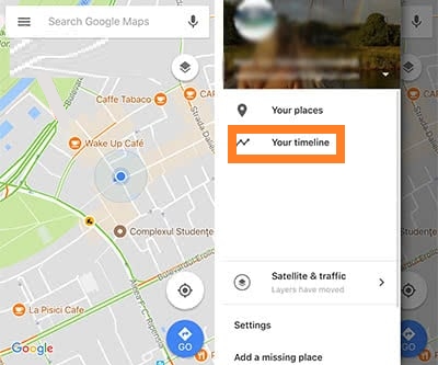  Check iPhone location history using Google Maps