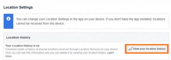 Check someone’s Facebook Location History