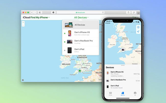 iCloud Location Tracking to locate an iPhone