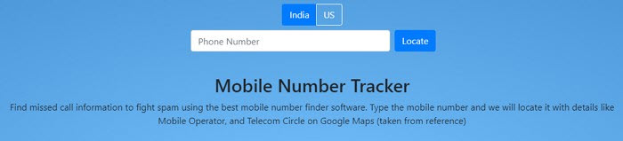 Mobile Number Tracker phone tracking website