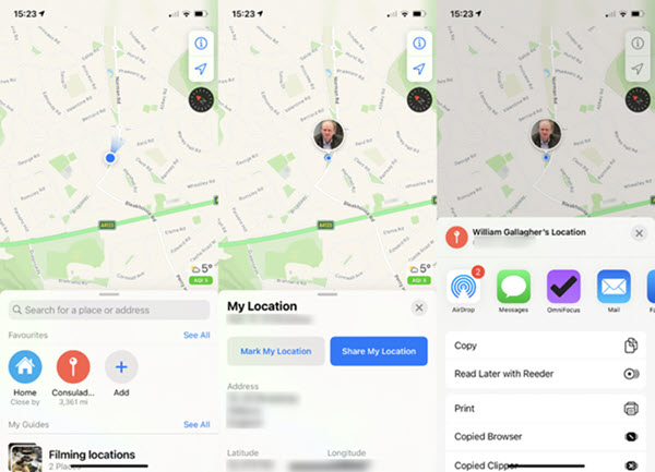 Share My Location on Apple Maps