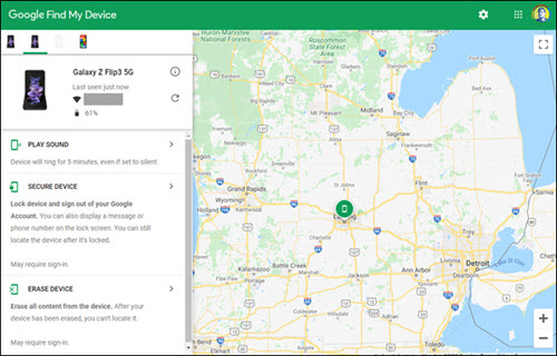 Track your Android phone using Find My Device